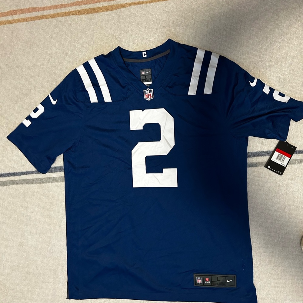 Nike Men's Navy Blue Jersey with White Accents NWT